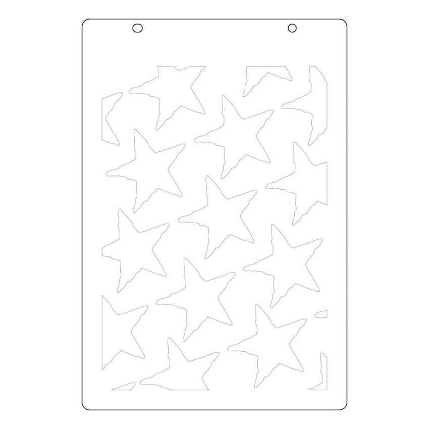 Sizzix - Schablone & Stanzen "Script Layering Stars" Stencil & Framelits Die - by Vicki Boutin