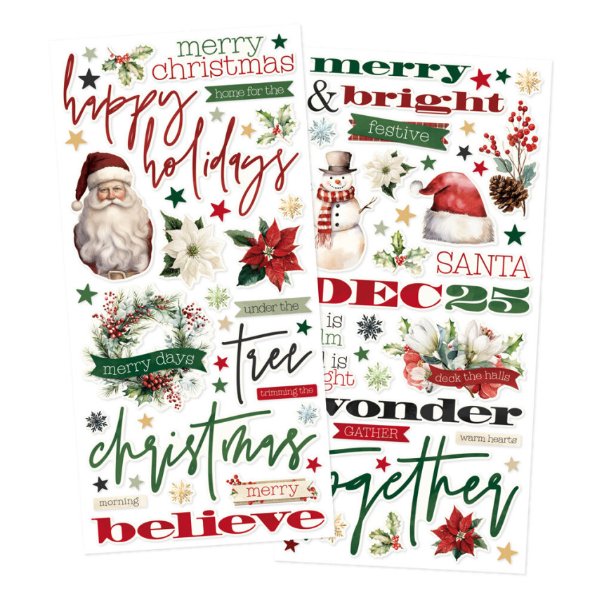 Simple Stories - Aufkleber "Simple Vintage Old-Fashioned Christmas" Foam Sticker