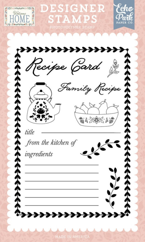 Echo Park - Stempelset "Recipe Card" Clear Stamps - Welcome Home