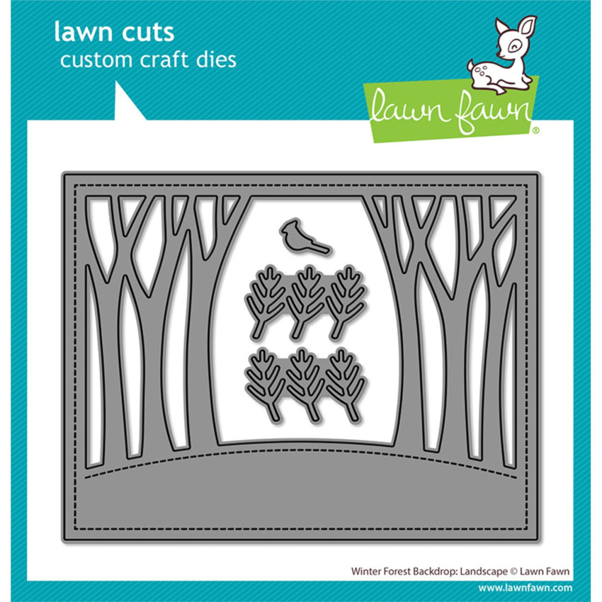 Lawn Fawn - Stanzschablone "Winter Forest Backdrop: Landscape" Lawn Cuts Dies
