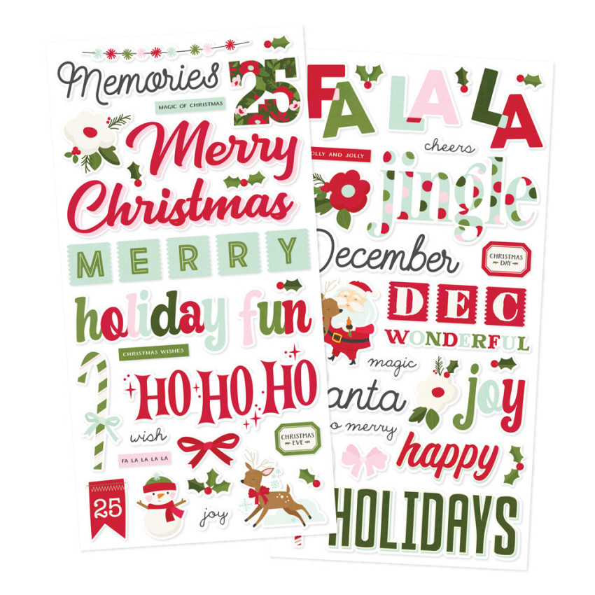 Simple Stories - Aufkleber "Kringle & Co." Foam Sticker
