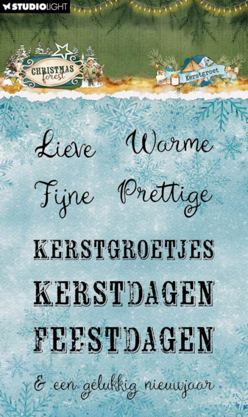 Studio Light - Stempel "Kerstgroet" Christmas Forest Clear Stamps