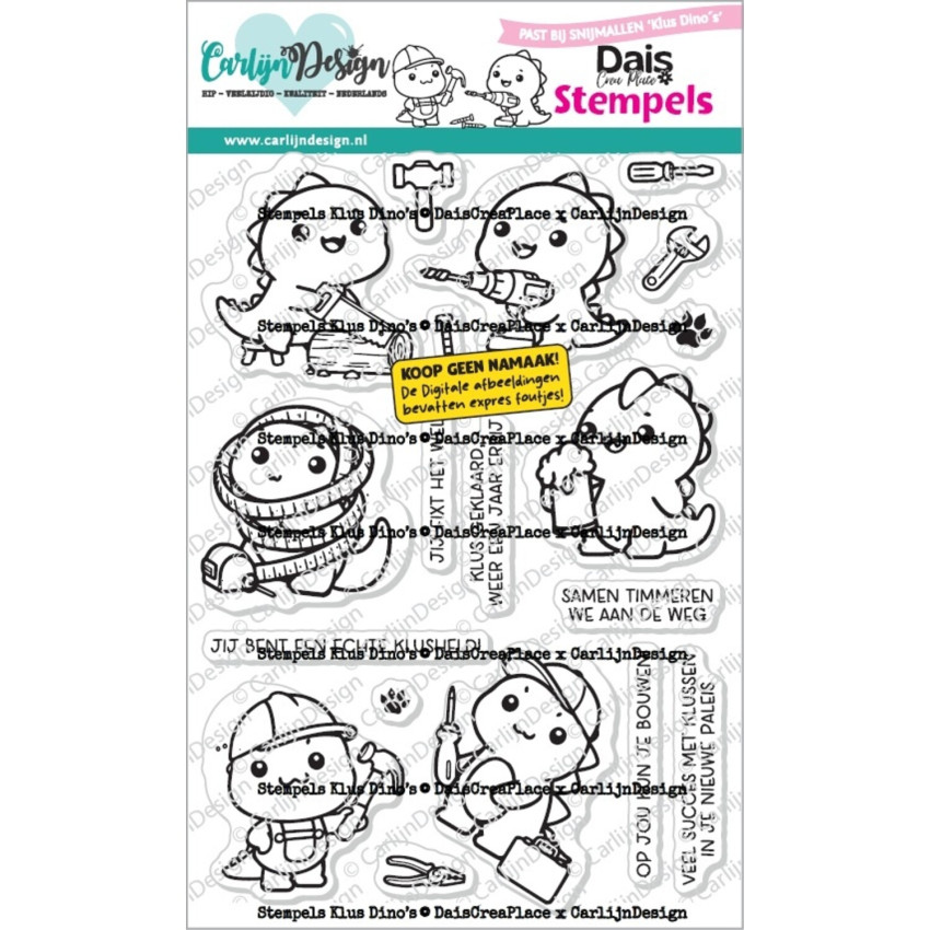 Carlijn Design - Stempelset "DIY Dinosaurs" Clear Stamps