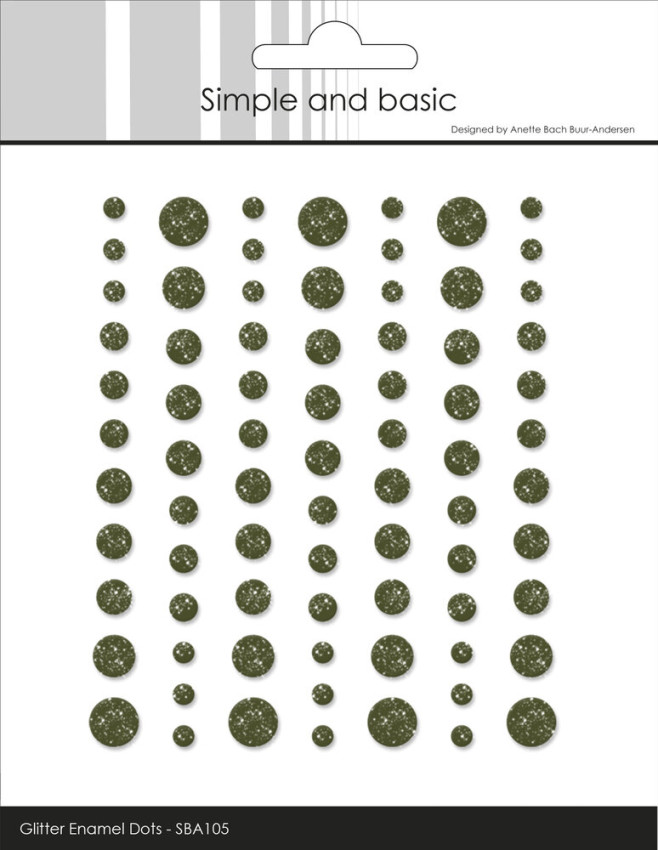 Simple and Basic - Glitter Enamel Dots "Forest Green"