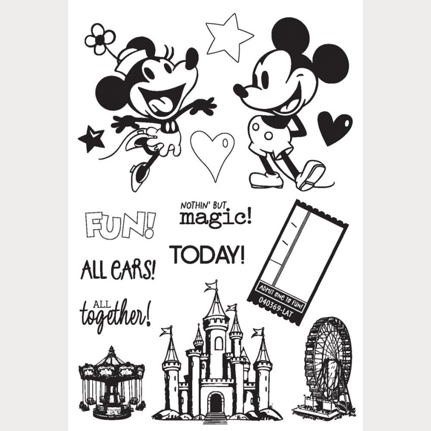 Simple Stories - All Ears! Stempel "Say Cheese Happiest Place" Clear Stamps