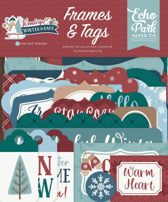Echo Park - Stanzteile & Anhänger "Wonderful Winter Days" Frames & Tags