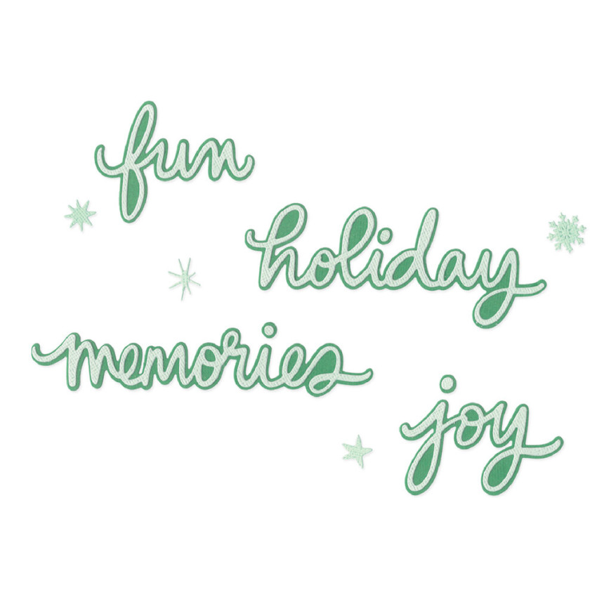 Sizzix - Stanzschablone "Vicki Holiday Script" Thinlits Craft Dies by Vicki Boutin