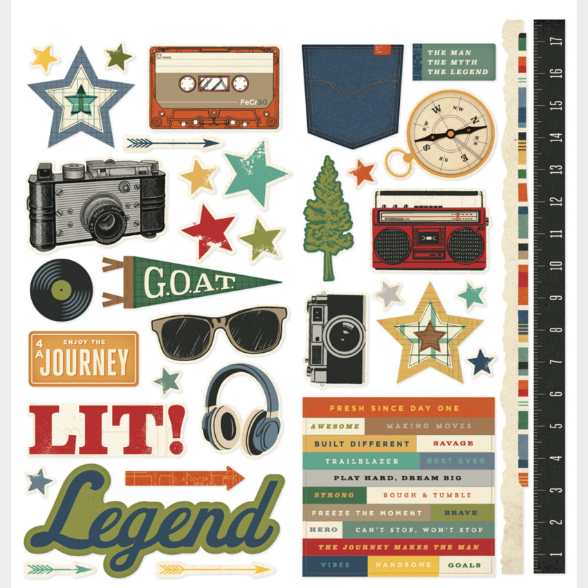 Simple Stories - Aufkleber "Rustic Legend" Cardstock Sticker Icons