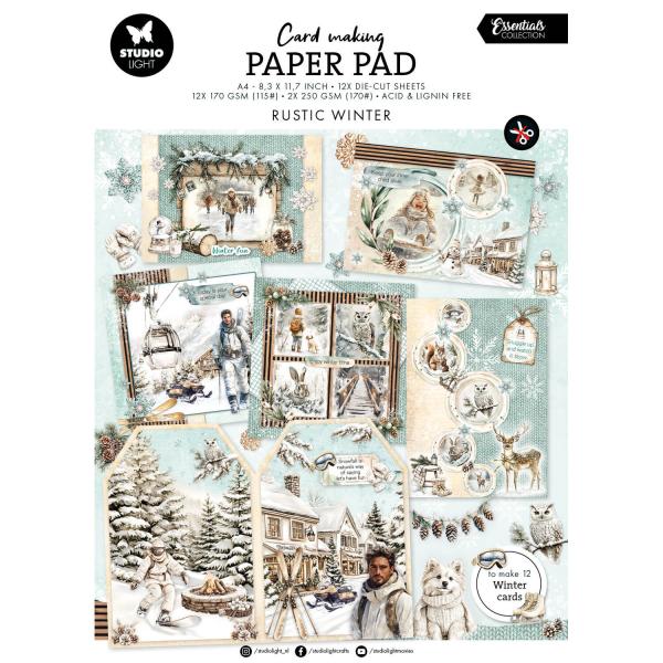 Studio Light  "Rustic Winter " Cardmaking Pad A4
