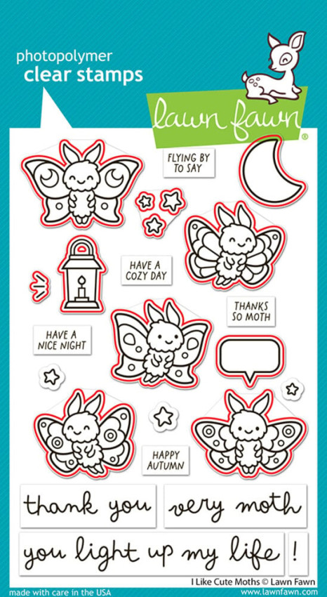 Lawn Fawn - Stanzschablone "I Like Cute Moths" Lawn Cuts Dies