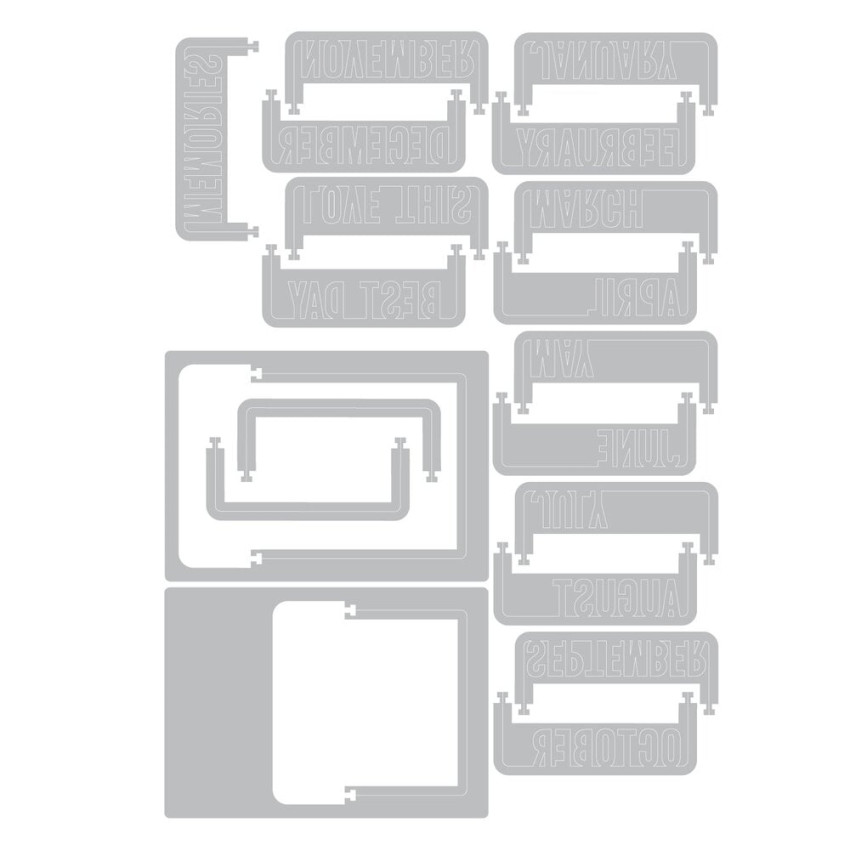Sizzix - Stanzschablone "Snap and Swap Instamatic" Thinlits Craft Dies by 49 and Market
