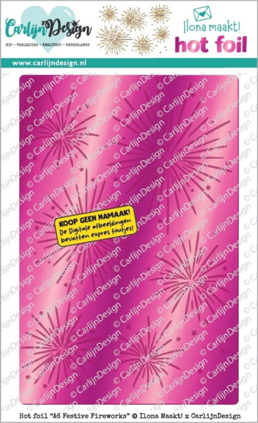 Carlijn Design "Festive Fireworks" Hot Foil A6