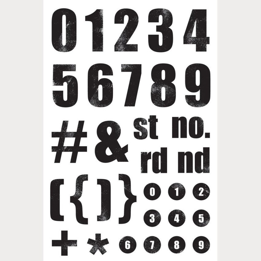 Simple Stories - Numbers Stempel "Rustic Legend" Clear Stamps