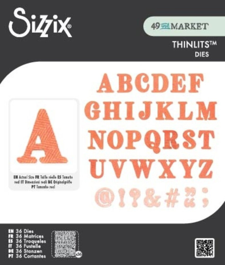 Sizzix - Stanzschablone "Lino Type Revival" Thinlits Craft Dies by 49 & Market
