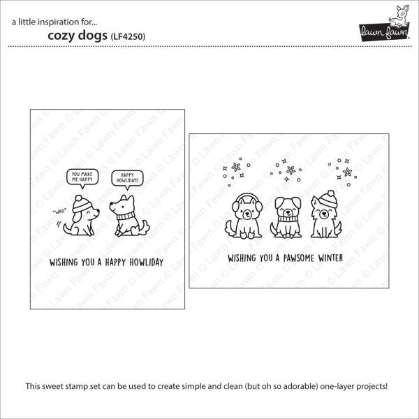 Lawn Fawn - Stempelset "Cozy Dogs" Clear Stamp