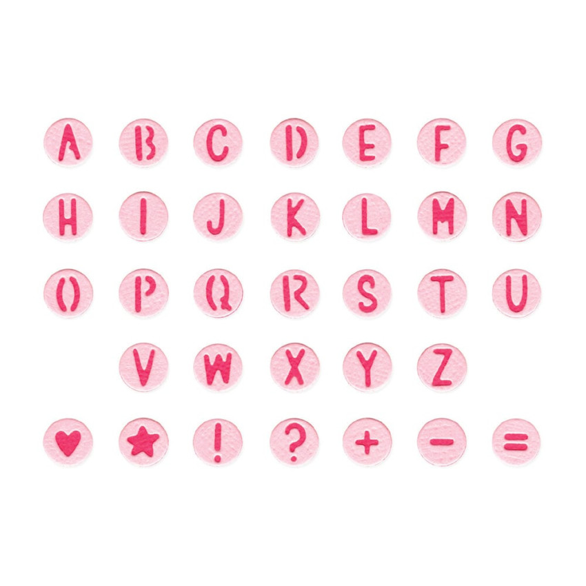 Sizzix - Stanzschablone "Alphabet Beads" Thinlits Craft Dies by Letters by Shells