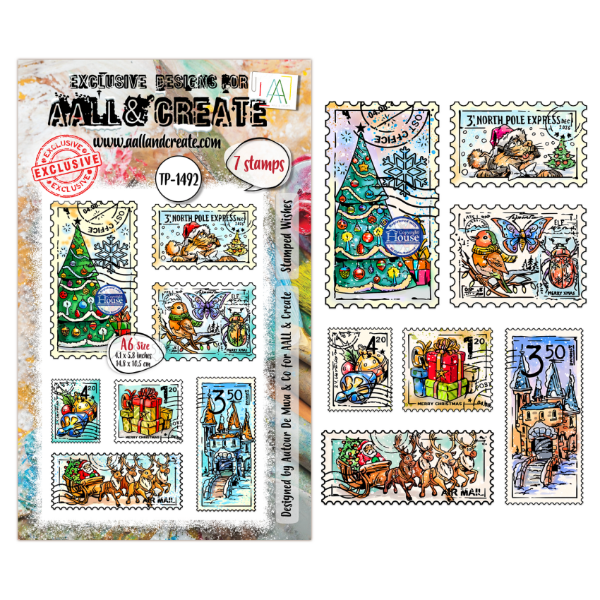AALL and Create - Stempelset A6 "Stamped Wishes" Clear Stamps