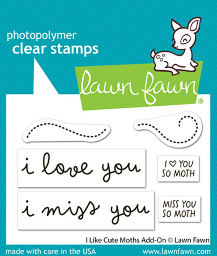 Lawn Fawn - Stempelset "I Like Cute Moths Add-On" Clear Stamp
