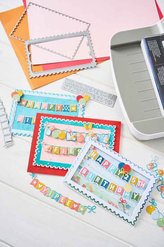 Sizzix - Stanzschablone "All about Banners" Thinlits Craft Dies by 49 & Market