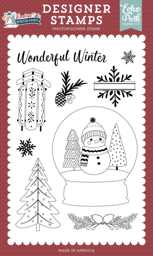 Echo Park - Stempelset "Wonderful Winter" Clear Stamps - Wonderful Winter Days