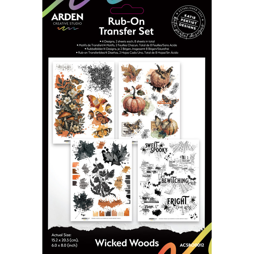 Arden Creative Studio - Transfer Aufkleber "Wicked Woods" Katie Pertiet Rub-On Transfer Set
