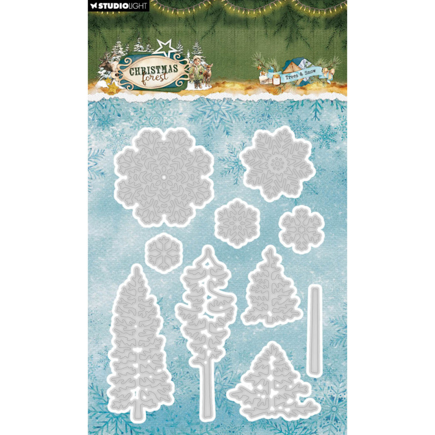 Studio Light - Stanzschablone "Trees and Snow" Christmas Forest Cutting Dies