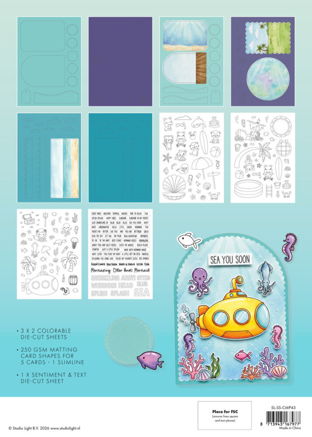 Studio Light  "Sweet Stories Summer" Cardmaking Pad A4