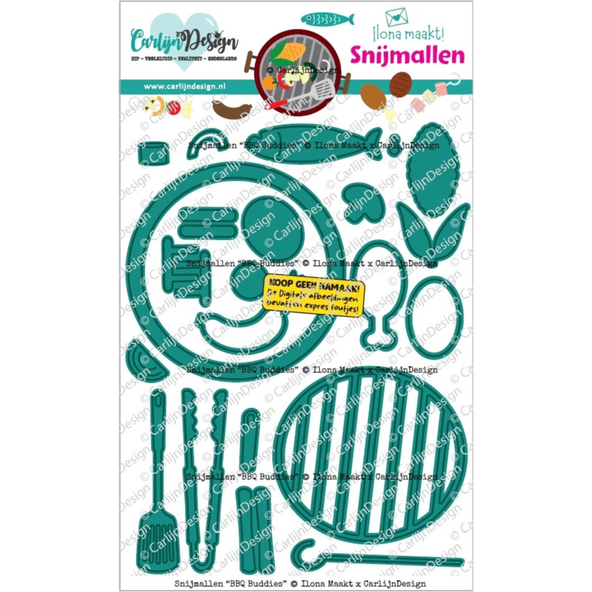 Carlijn Design - Stanzschablone "BBQ Buddies by Ilona Maakt" Dies