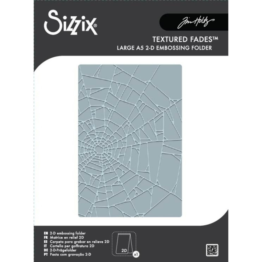 Sizzix - 2D Prägefolder "Vault Cobweb" Embossing Folder Design by Tim Holtz
