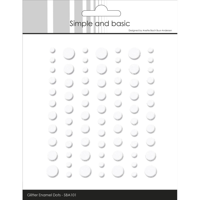 Simple and Basic - Glitter Enamel Dots "Soft White"