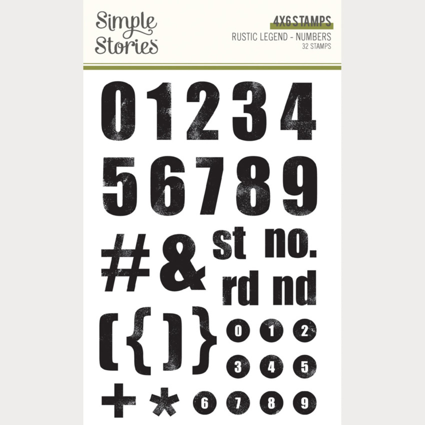 Simple Stories - Numbers Stempel "Rustic Legend" Clear Stamps
