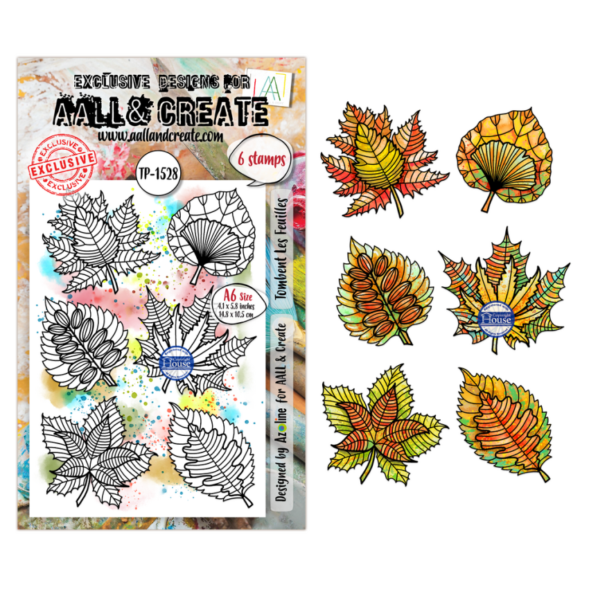 AALL and Create - Stempelset A6 "Tombent Les Feuilles" Clear Stamps by Azoline