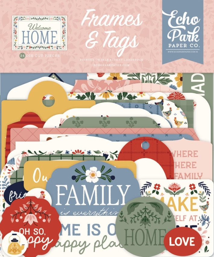 Echo Park - Stanzteile & Anhänger "Welcome Home" Frames & Tags