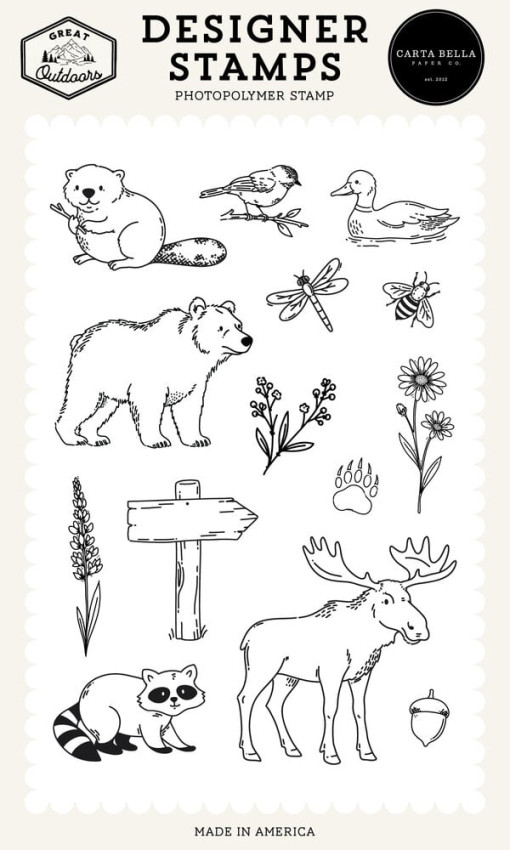 Carta Bella - Stempelset "Animal Icons" Clear Stamps - Great Outdoors