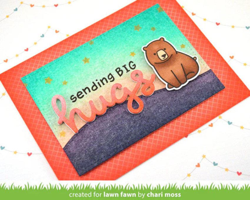 Lawn Fawn - Stanzschablone "Scripty Hugs" Lawn Cuts Dies