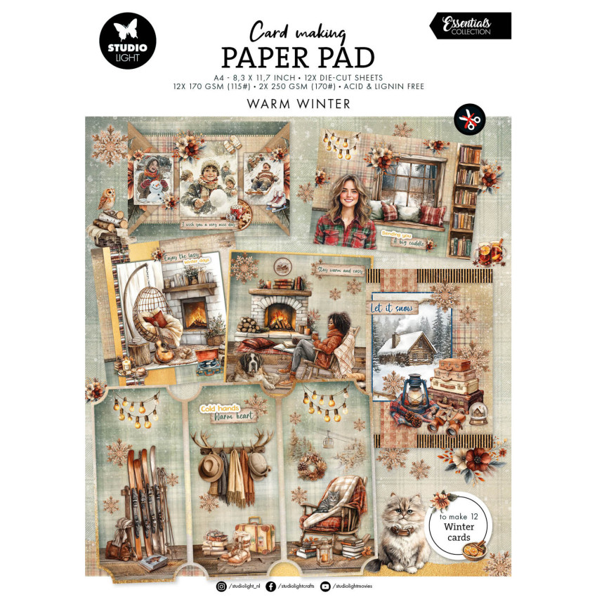 Studio Light  "Warm Winter " Cardmaking Pad A4