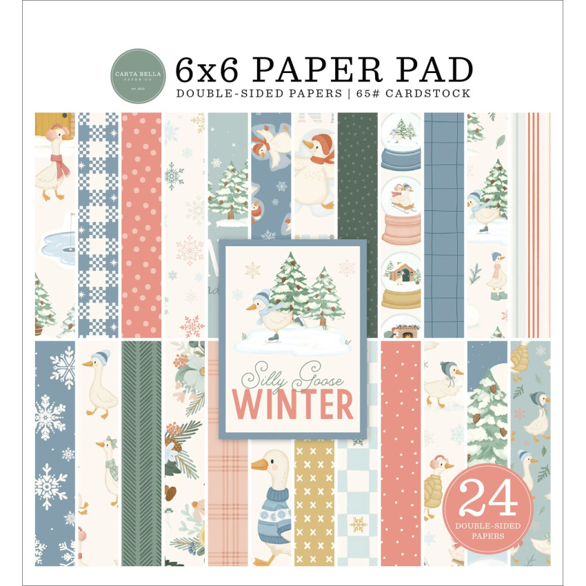 Carta Bella - Designpapier "Silly Goose Winter" Paper Pad 6x6 Inch - 24 Bogen