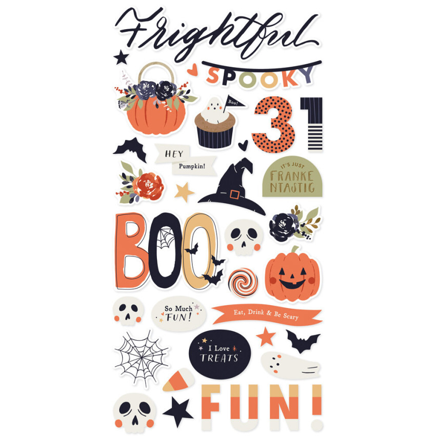 Simple Stories - Aufkleber "Frightful Fun" Foam Sticker