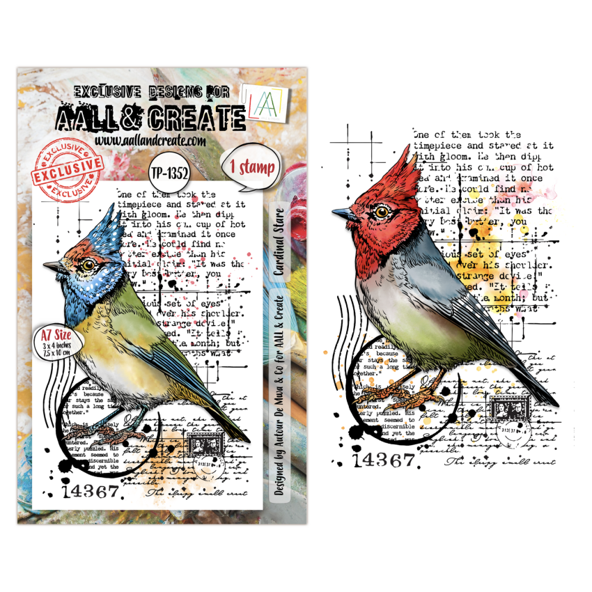 AALL and Create - Stempelset A7 "Cardinal Stare" Clear Stamps by Autour De Mwa & Co