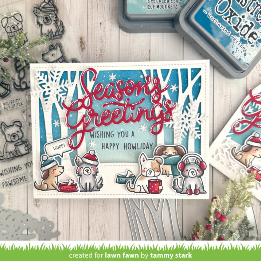 Lawn Fawn - Stanzschablone "Winter Forest Backdrop: Landscape" Lawn Cuts Dies