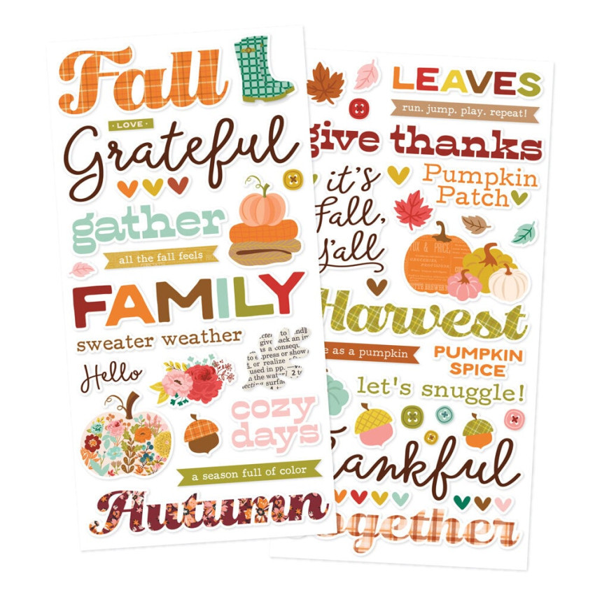 Simple Stories - Aufkleber "Pumpkins & Plaid" Foam Sticker