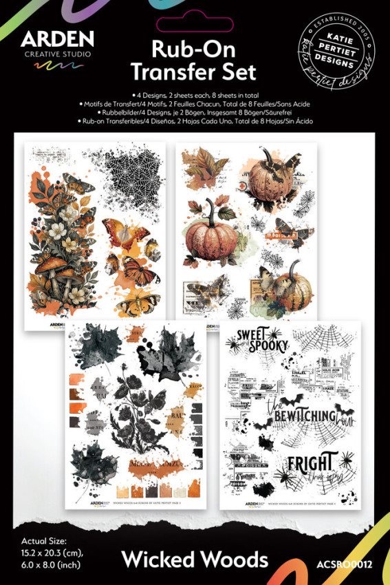 Arden Creative Studio - Transfer Aufkleber "Wicked Woods" Katie Pertiet Rub-On Transfer Set