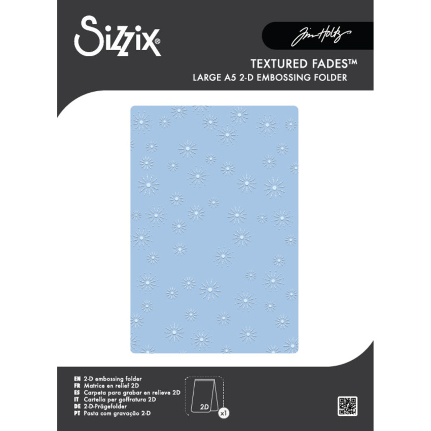 Sizzix - 2D Prägefolder "Vault Sparkle Stars" Embossing Folder Design by Tim Holtz