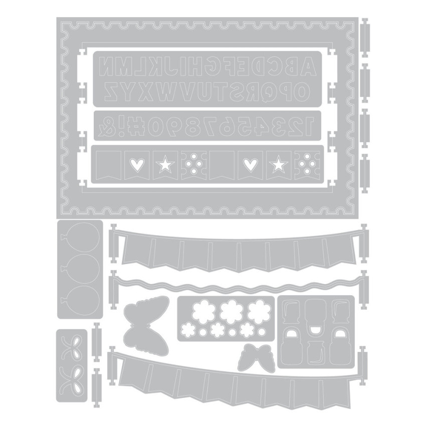 Sizzix - Stanzschablone "All about Banners" Thinlits Craft Dies by 49 & Market