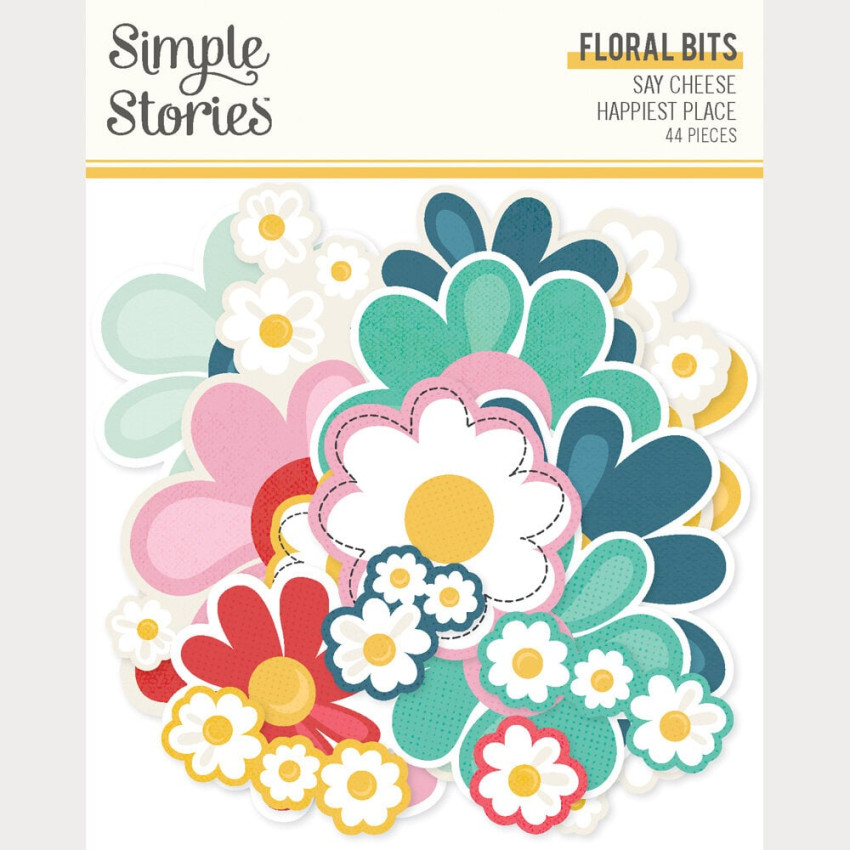 Simple Stories - Stanzteile "Say Cheese Happiest Place Floral" Bits & Pieces