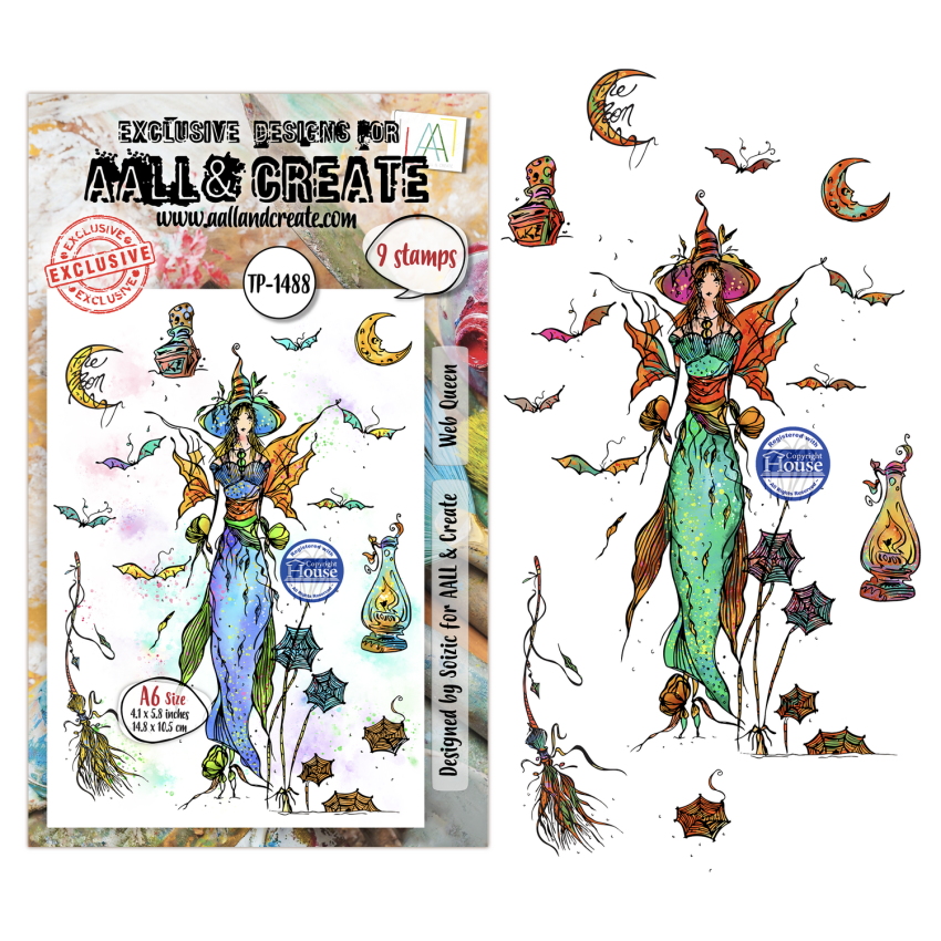 AALL and Create - Stempelset A6 "Web Queen" Clear Stamps