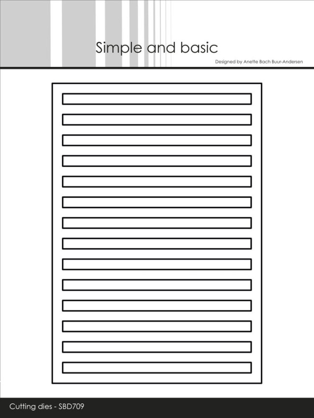 Simple and Basic - Stanzschablone A6 "Rectangle Horizontal Striped Panel" Dies
