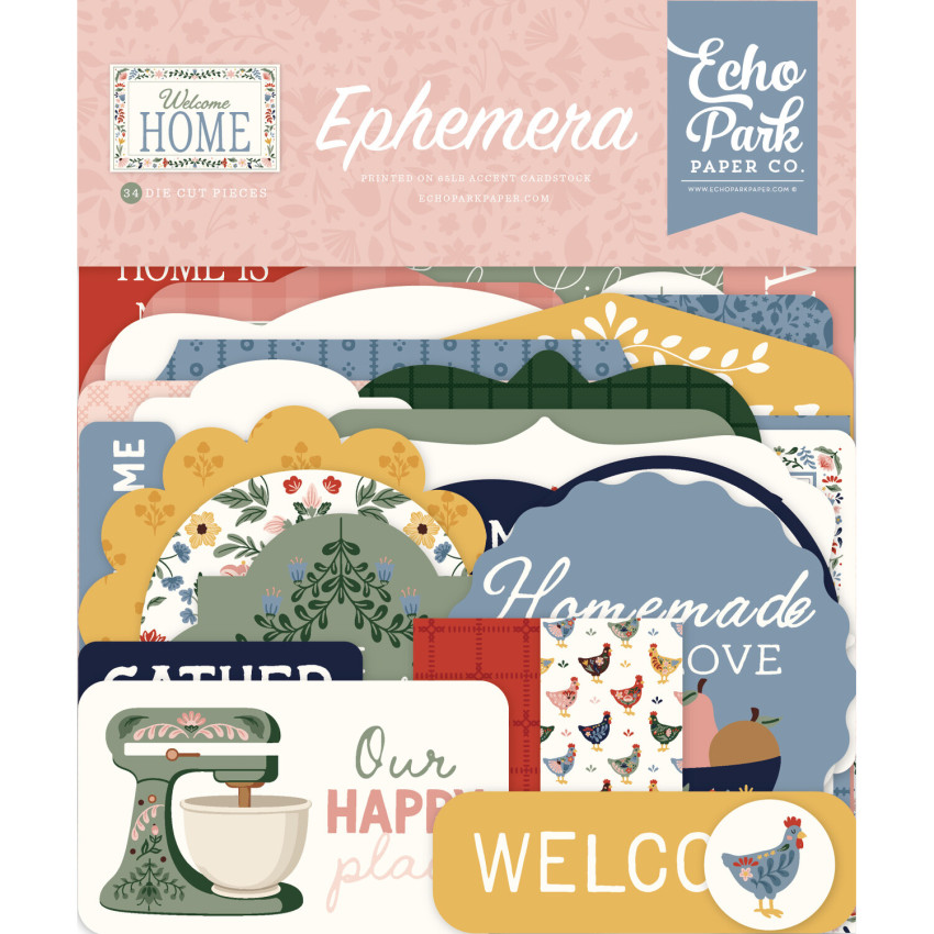 Echo Park - Stanzteile "Welcome Home" Ephemera