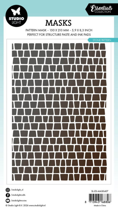 Studio Light - Schablone "Stone Background" Essentials Mask Stencil