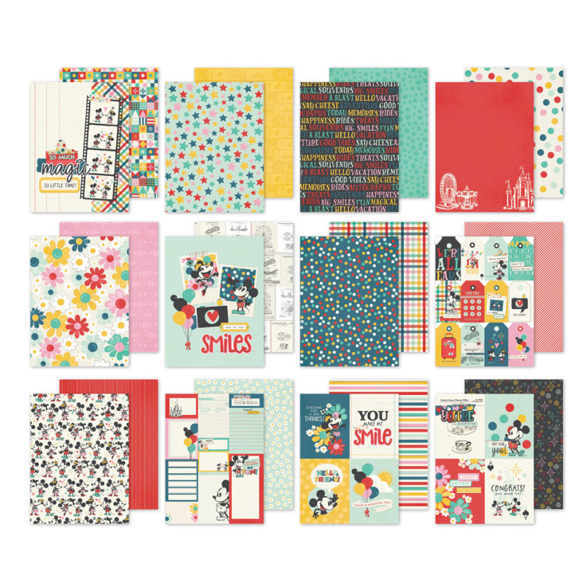 Simple Stories - Designpapier "Say Cheese Happiest Place" Paper Pack 6x8 Inch - 24 Bogen